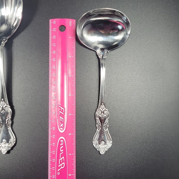 Reed & Barton 18/10 Stainless Heritage Mint Marlborough Serving Utensil Set Of 7 - Picture 6 of 8